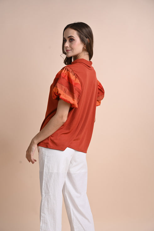 CHICKS x GS: Oringao Puff-Sleeved Top